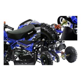 Mini Quad Big Racing Bambino 49 CC Ruota 6 Telaio Maggiorato Blu (6)