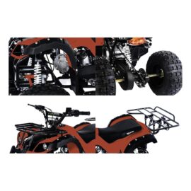 Quad Hummer N8 4 Tempi 125CC Ruota 8 Con Retro Rosso (6)