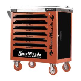 CARRELLO PORTAUTENSILI 7 CASSETTI 6 COMPLETI DI  UTENSILI CON SPORTELLO LATERALE E PIANALE IN ACCIAIO