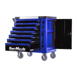 CARRELLO PORTAUTENSILI OFFICINA 7 CASSETTI 6 COMPLETI DI UTENSILI CON SPORTELLO LATERALE KRAFT MULLER (2)