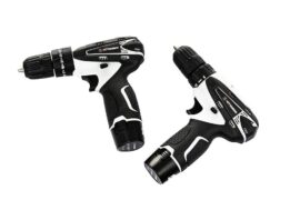 KIT AVVITATORE E TRAPANO DOPPIO A BATTERIA 12 V 1.3AH HUTTENBERG