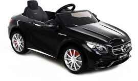 MACCHINA ELETTRICA PER BAMBINI  MERCEDES-BENZ S63 AMG NERO 2 X MOTORE 12V