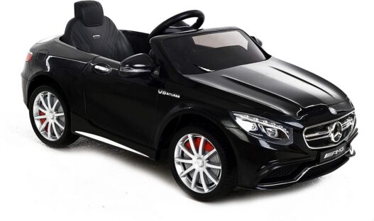 MACCHINA ELETTRICA PER BAMBINI  MERCEDES-BENZ S63 AMG NERO 2 X MOTORE 12V