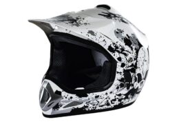 XTREME MOTOSPORT CASCO MOTOCROSS QUAD PIT-BIIKE BAMBINI E RAGAZZI BIANCO